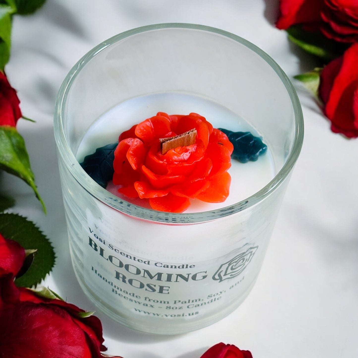Blooming Rose Candle
