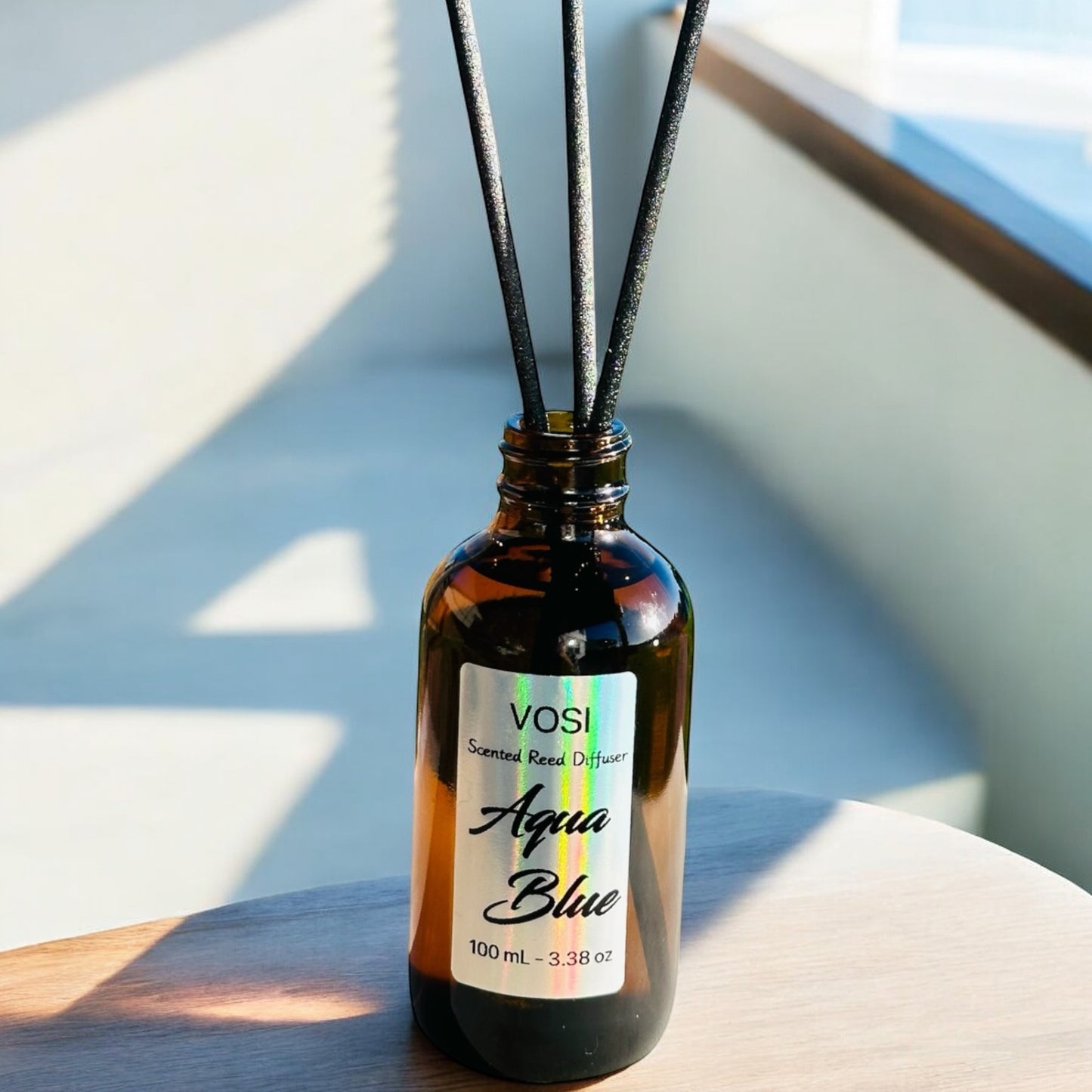 Combo Aqua Blue Candle - Reed Diffuser