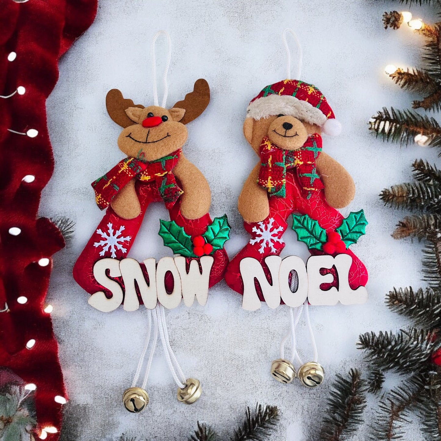 Christmas Tree Hanging Ornaments Santa/Snowman/Reindeer/Bear