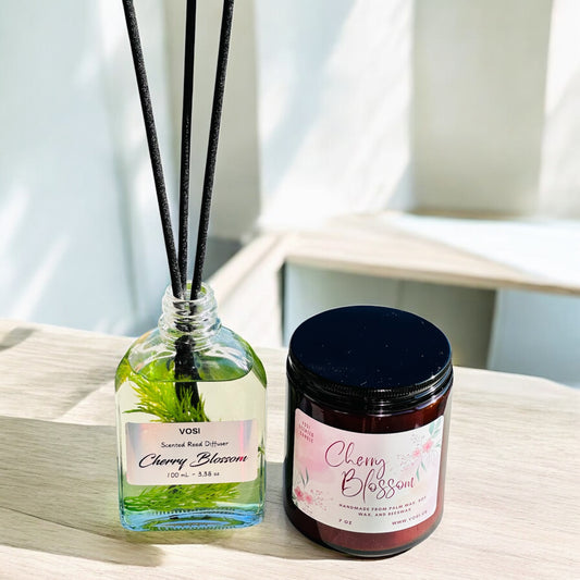 Combo Cherry Blossom Candle - Reed Diffuser