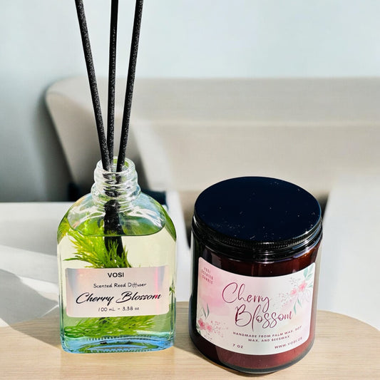 Combo Cherry Blossom Candle - Reed Diffuser
