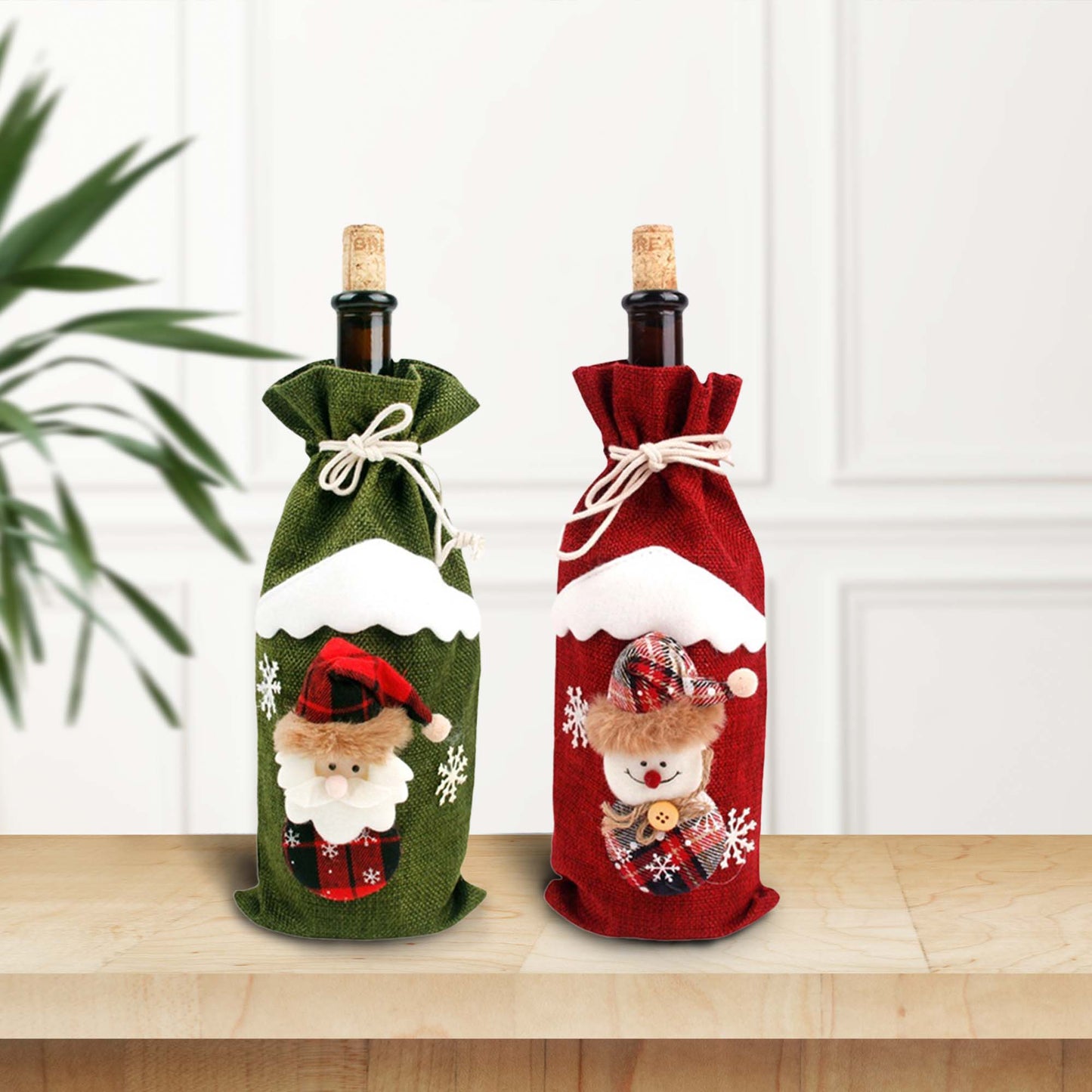 Christmas Gift Set of Decorative Wine Cover